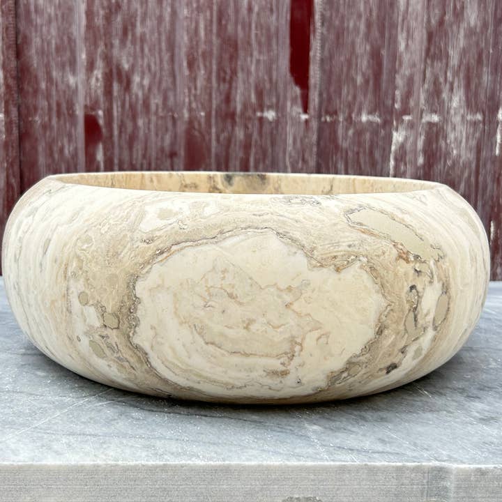 Arbon Marble - Wholesale Bathroom Accessory Set - Travertine Marble Sink, Polished Marble Bathroom Vanity Top made of Premium Stone Sink for Farmhouse Powder Room