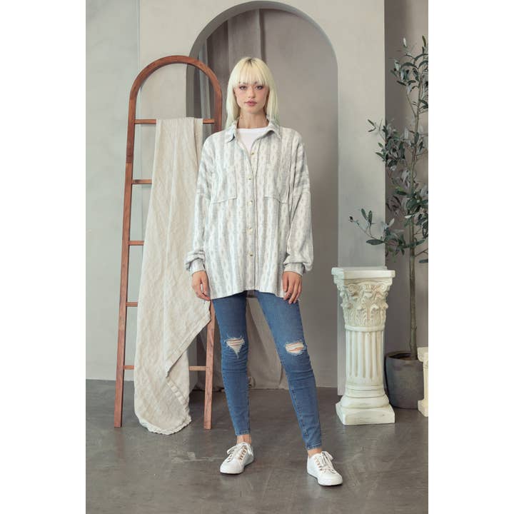 Jacquard-Shacket mit Kabel für den Großhandel von salt & bit