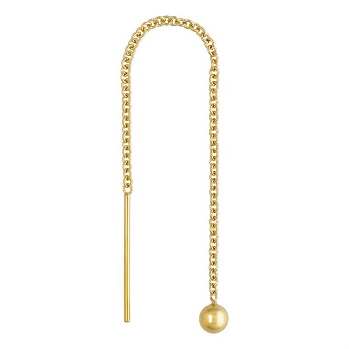 14Kt Gold Filled 65.0mm Threader with 3.0mm Ball - 1pair/pk for wholesale by Plazko