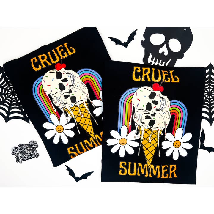 Better In Black Co - Wholesale T-Shirt (Graphic) - Women's - Cruel Summer - Summer Skull Tee - Summer Shirts