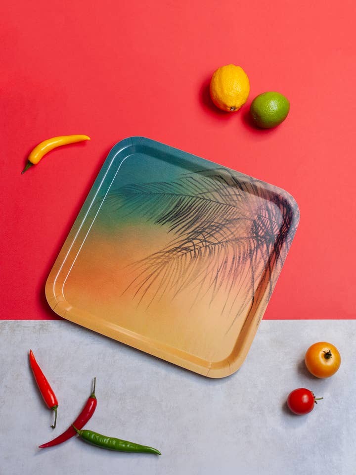 Plateau en bois Palmier pour la vente par Yukka