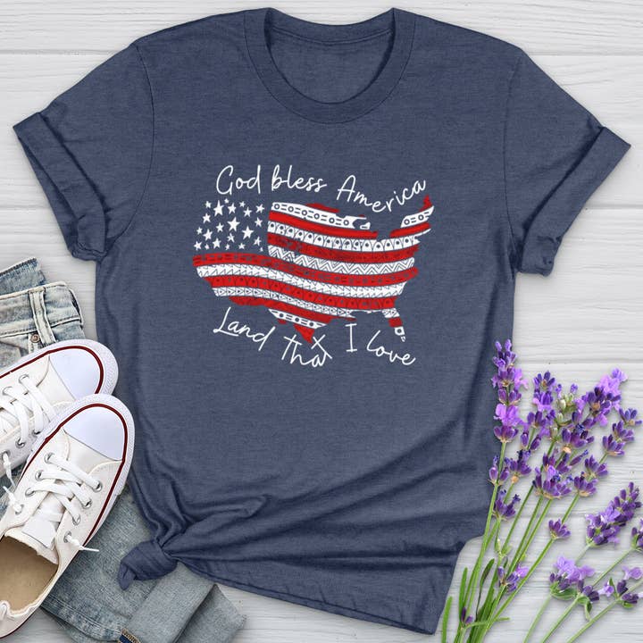God Bless America USA Softstyle Tee for wholesale by Christian Lifestyle Collections
