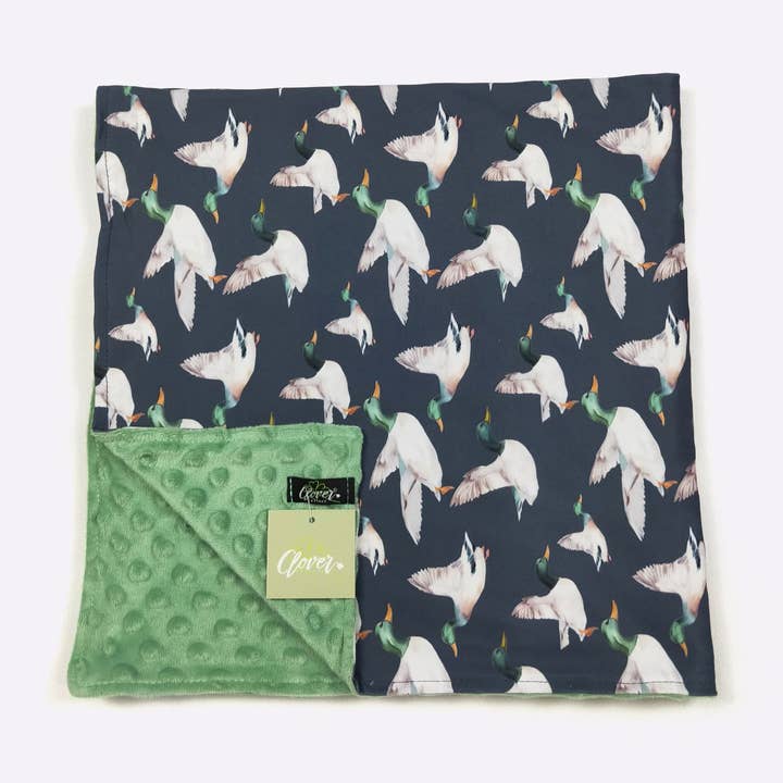 Navy Mallard Blanket for wholesale by Clover Cottage