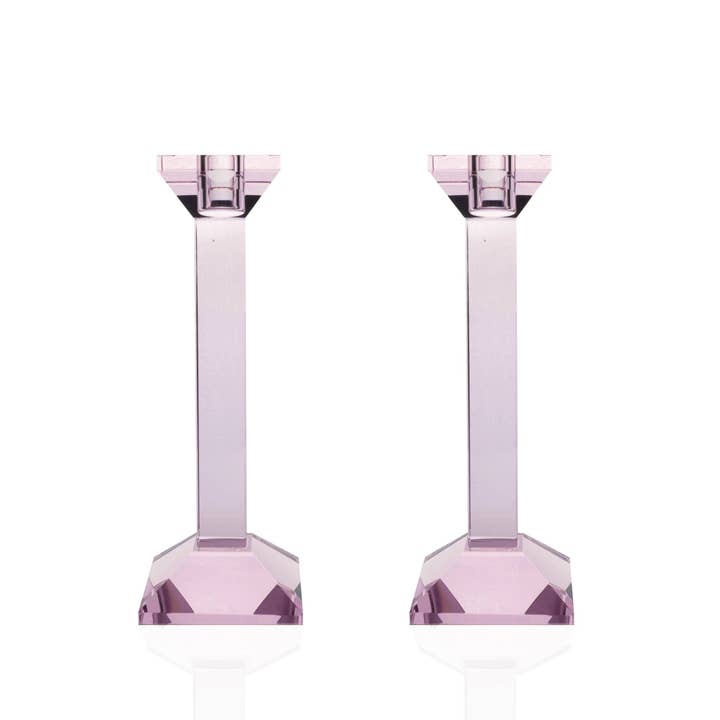 Lainy Home – wholesale Candle holder – Pair of 9” Classy Crystal Candlesticks