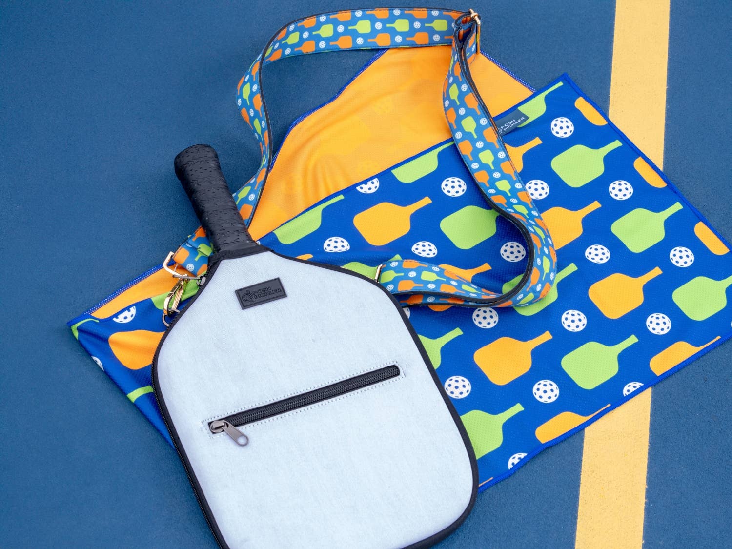 Posh Pickler Pickleball - Wholesale Sporting Accessories - Shoulder Strap for bag or Paddle Cover - 4 Pickleball design1