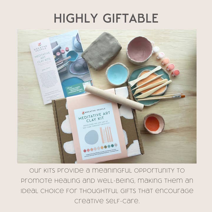Breathe People - Wholesale DIY Craft Kit - Meditative Art Clay Kit + Self-Care Meditations and Projects