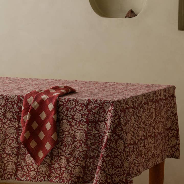 Live Linen - Wholesale Tablecloth - Minimal Block Print Rio Tablecloth – Everyday0