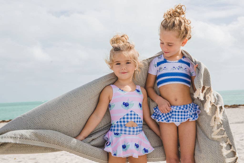 Blueberry Bay - Wholesale One Piece Swimsuit - Kids - Blue Pearl Cottage One Piece2