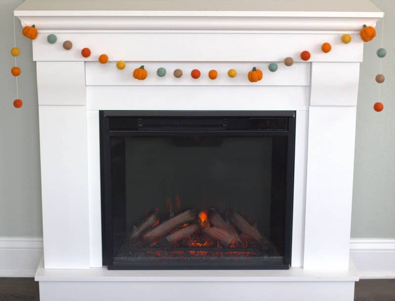 Matthew + Mae - Wholesale Bunting/Garland - Felt Pumpkin Garland- Orange Gold Teal- Fall Halloween Decor1