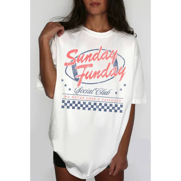 HRTandLUV - Wholesale Tunic - Women's - SUNDAY FUNDAY OVERSIZED MINERAL GRAPHIC TEE4