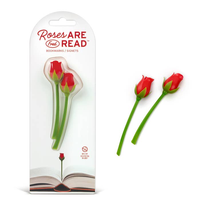 ROSES ARE READ Flower Bookmarks for wholesale by Fred & Friends