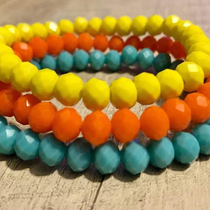 Conjunto de pulseiras de cristal 3pc - Sahara por atacado de Sparkly South Wholesale