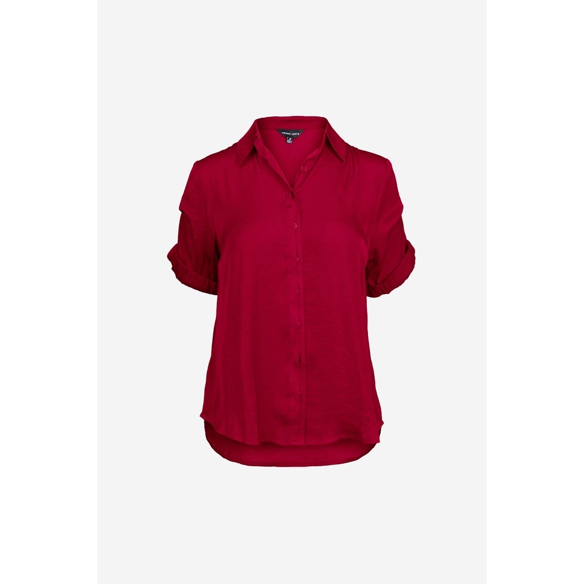 Naked Zebra - Wholesale Blouse - Women's - Pinned Short Sleeve Relaxed Blouse5