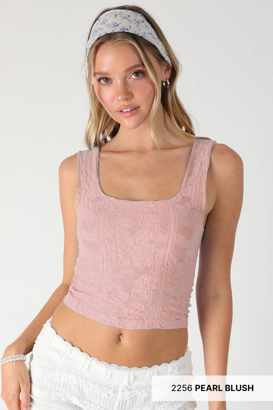 NIKIBIKI - Wholesale Knit Top - Women's - NS8396 - Double Lace Square Crop Top6