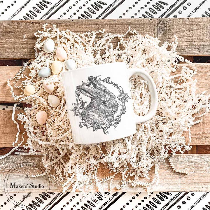 A Makers' Studio - Wholesale Stencil/Craft Die - Bon Bon Bunny - Mesh Stencil 8.5x11