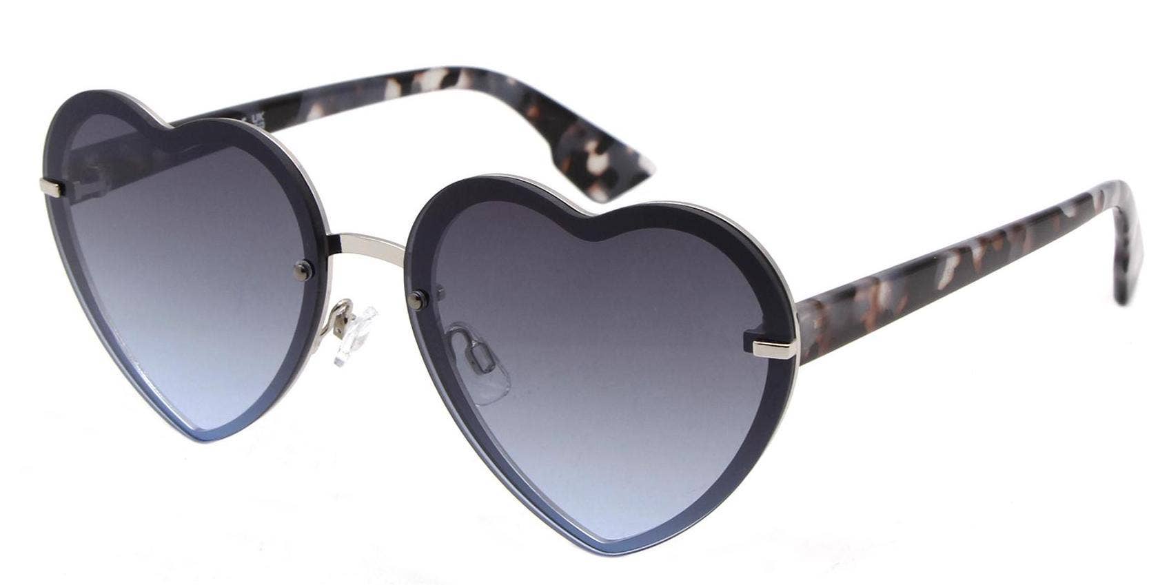 Dynasol Eyewear - Wholesale Sunglasses - Women's - Rimless Heart Shaped Metal Sunglasses4