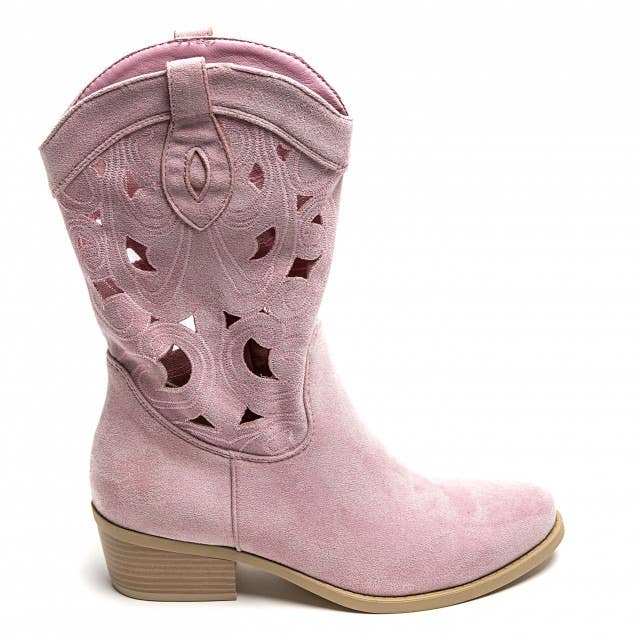 No Doubt Shoes - Wholesale Cowboy Boots - Women's - WOMENS CUT OUT DETAIL EMBROIDERED BLOCK HEEL COWBOY BOOTS6