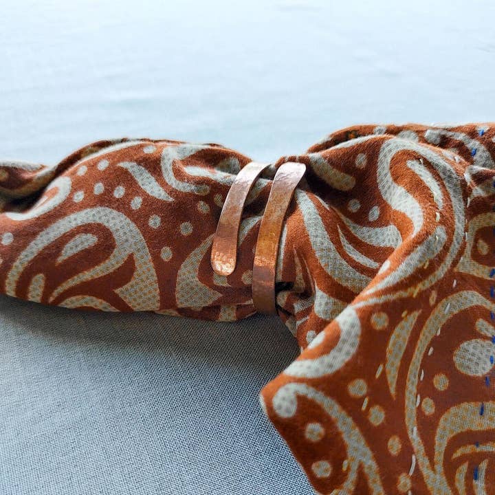 Wrapped Copper Napkin Ring, 4 Pcs Per Set for wholesale by Basha Boutique