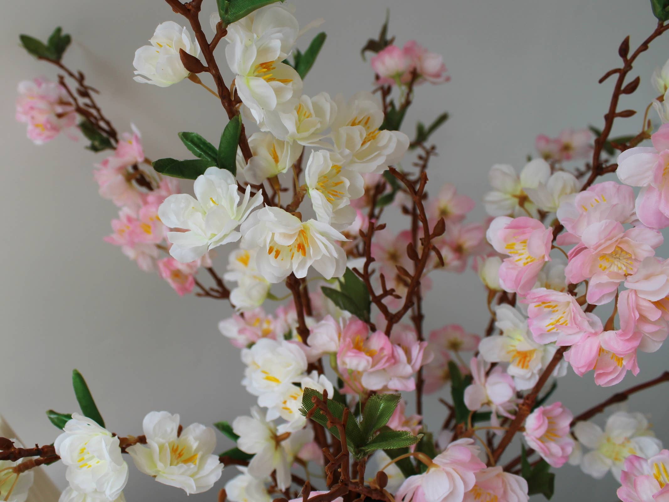 ACNITE(We cover U.S. import duties) – wholesale Artificial flowers – Artificial pink/white cherry blossom Silk flowers stem6