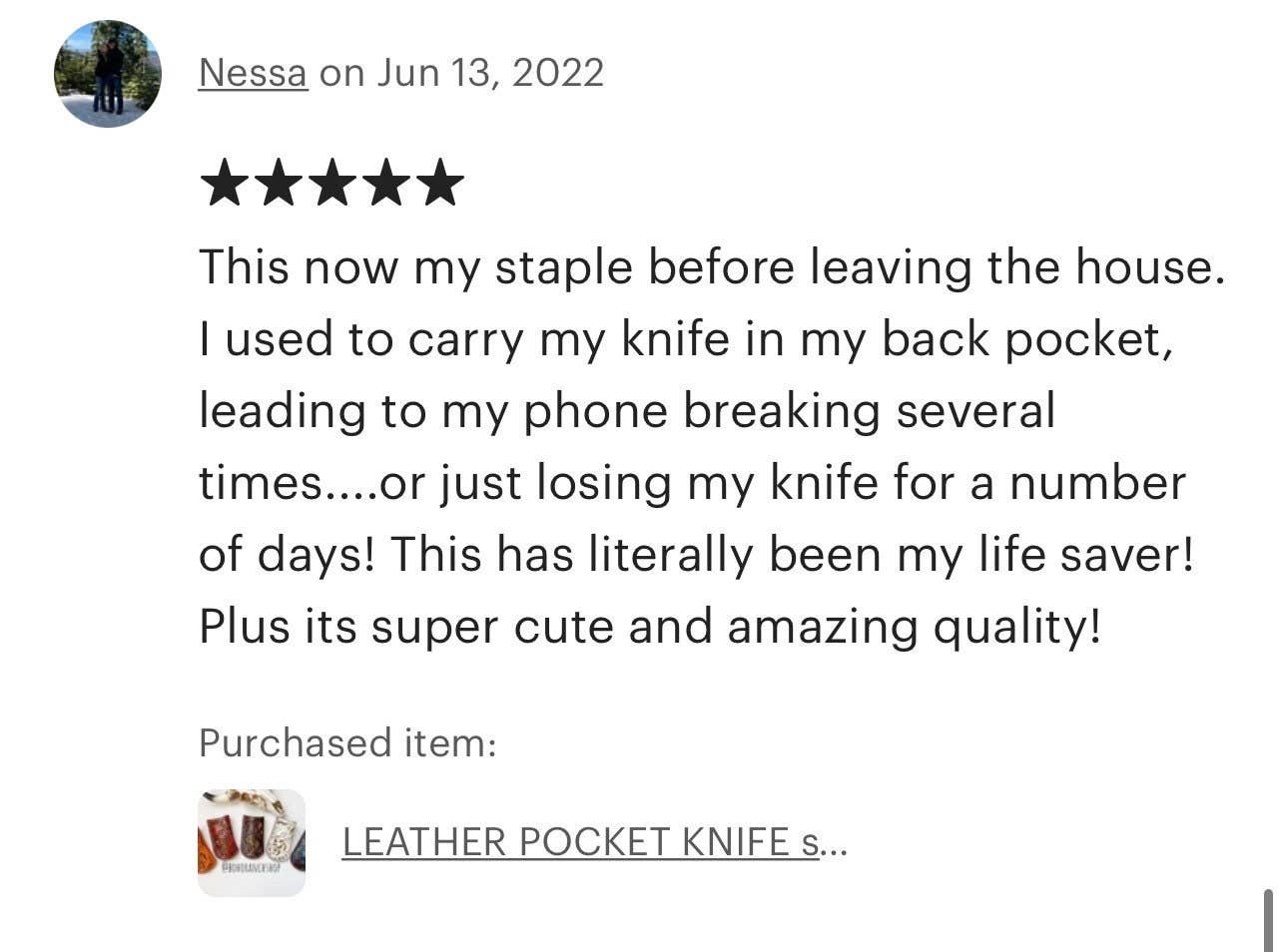 Boho Ranch Shop – wholesale Pocket knife/holder – Leather Pocket Knife Sheath Genuine Leather Case Pocket5