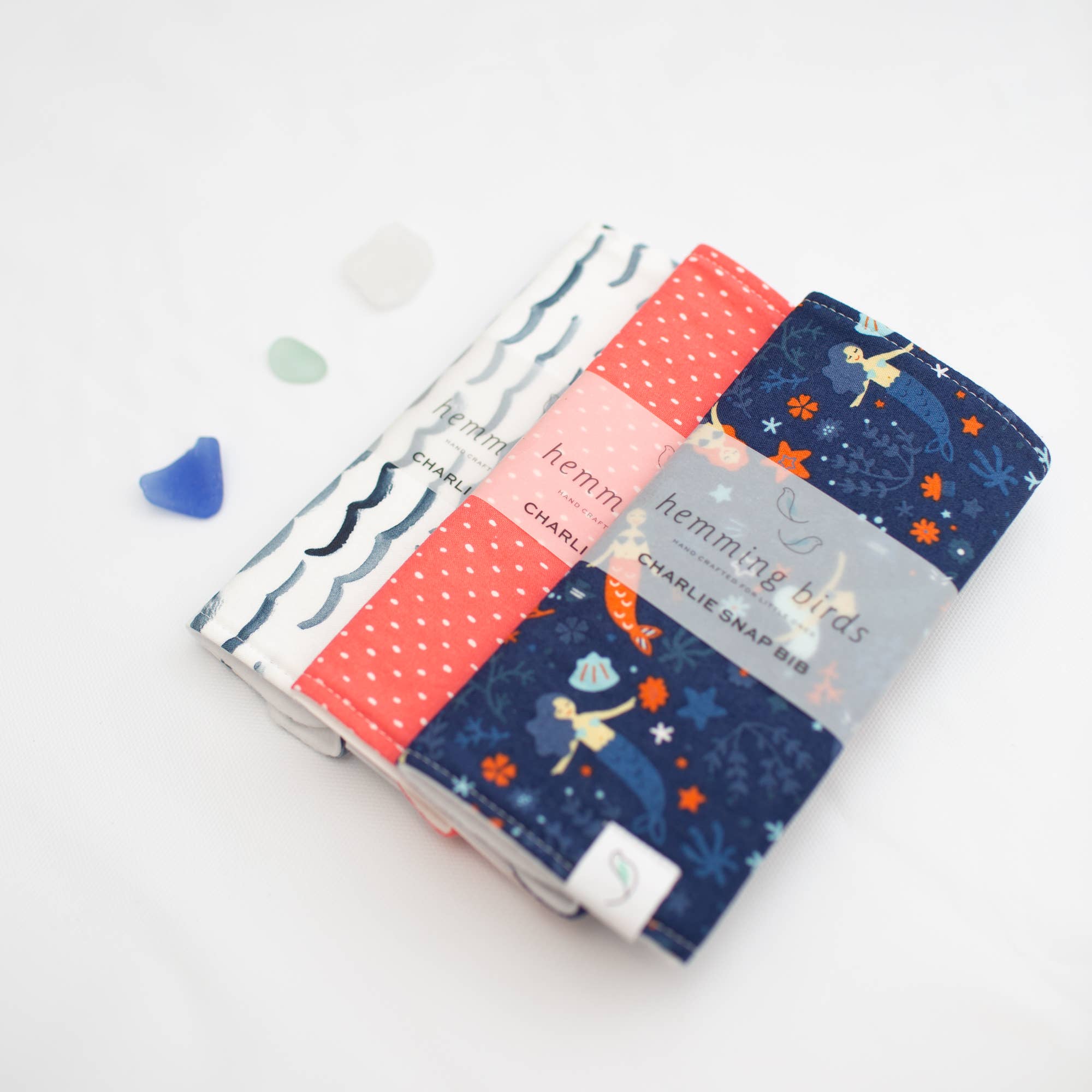 Hemming Birds - Wholesale Bib - Baby - Charlie Snap Bib - Strawberry4