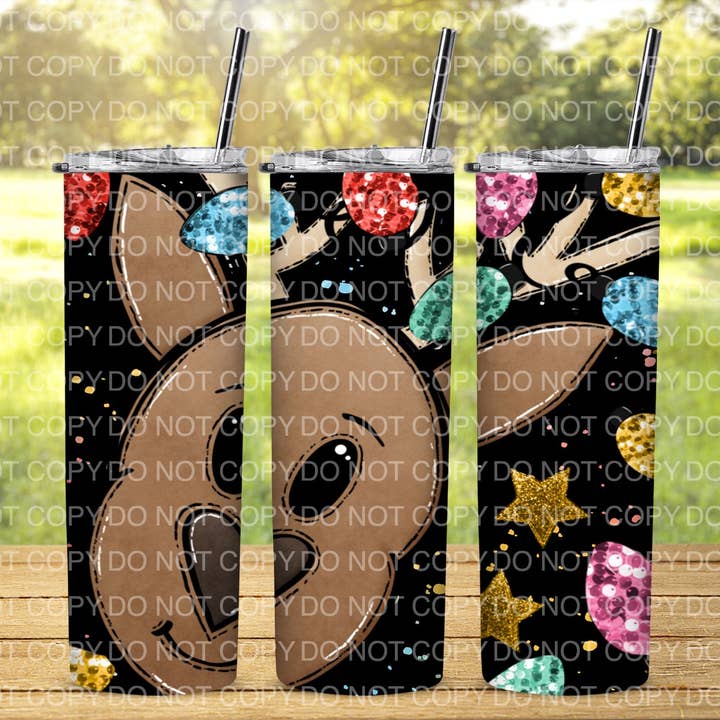 Glitter Reindeer Tumbler/Tasse für Kinder für den Großhandel von Hello Sunshine Boutique