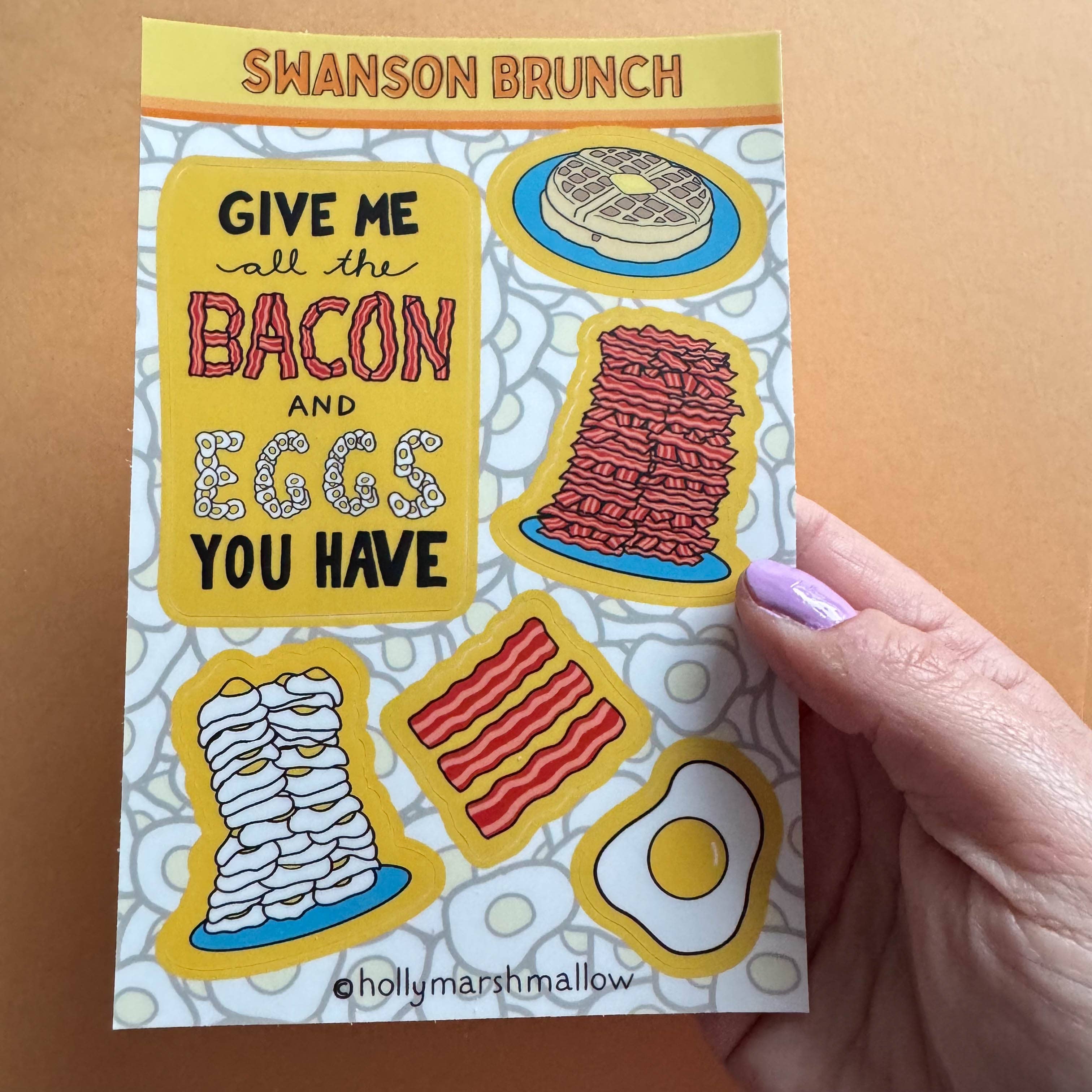 hollymarshmallow - Wholesale Sticker - All the Bacon and Eggs You Have Sticker Sheet3