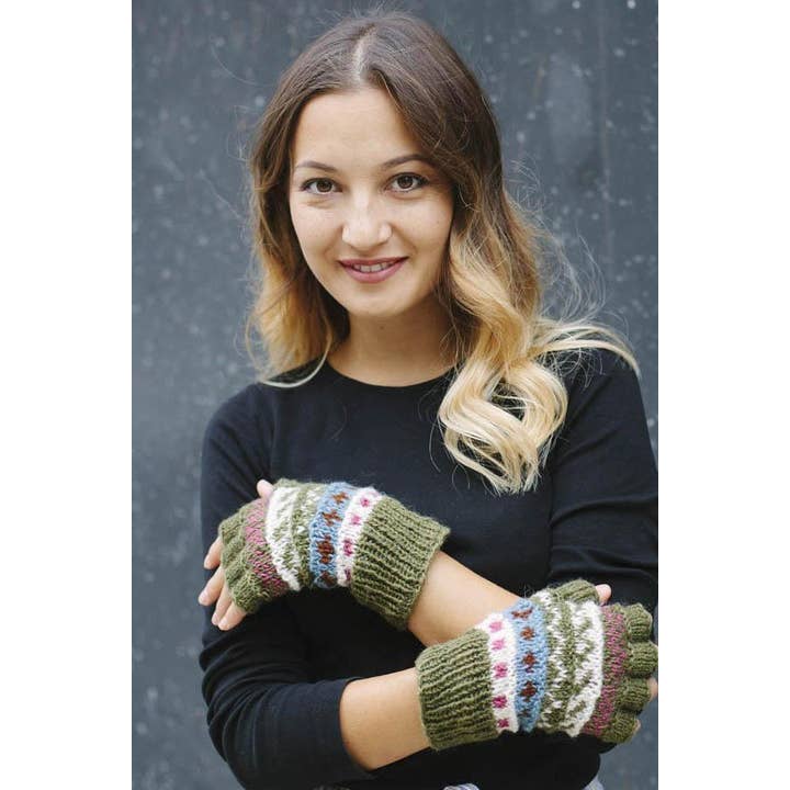 Lakhays Collection Inc. - Wholesale Arm Warmers - Women's - Winter Love Wool Unisex Arm Warmer Fingerless Gloves3