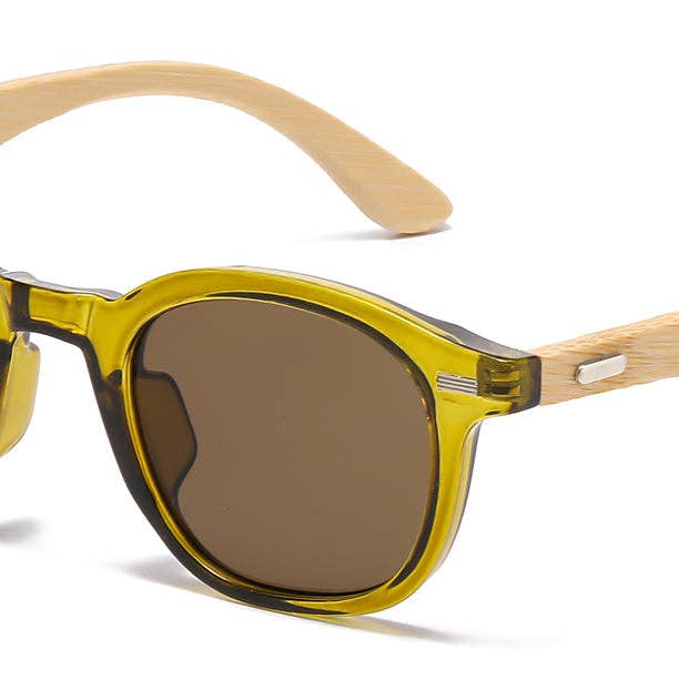 Luna Sunglasses - Wholesale Sunglasses - Unisex - Superior Bamboo Temple 8SUP89031