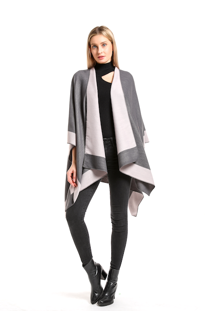Pretty Persuasions - Wholesale Cape - Women's - CP21016 Hollyn Reversible Cape Wrap1