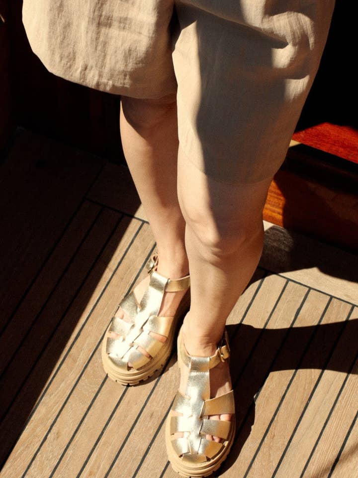 CALA GOLD- Chunky Fisherman-sandaler för wholesale av KMB Shoes