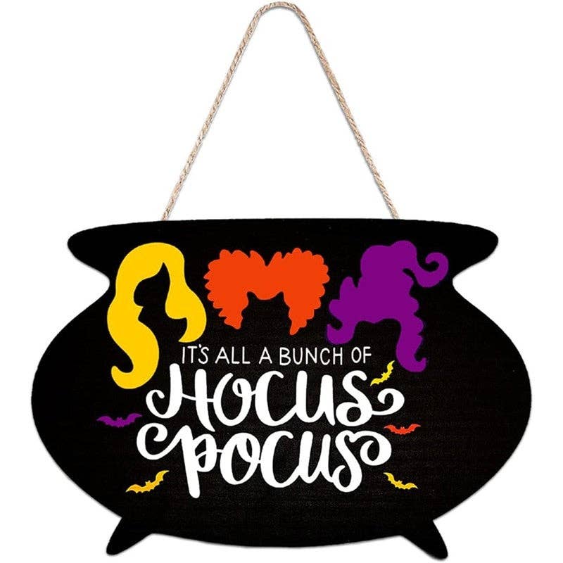 1 Décoration suspendue de porte en bois pour Halloween en vente sur Faire3