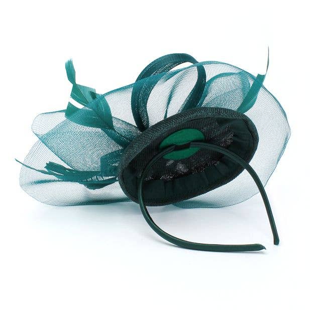 Inca UK - Wholesale Fascinator Hat - Women's - Style Sophia. Sinamay Cap Fascinator With Net And Feathers4