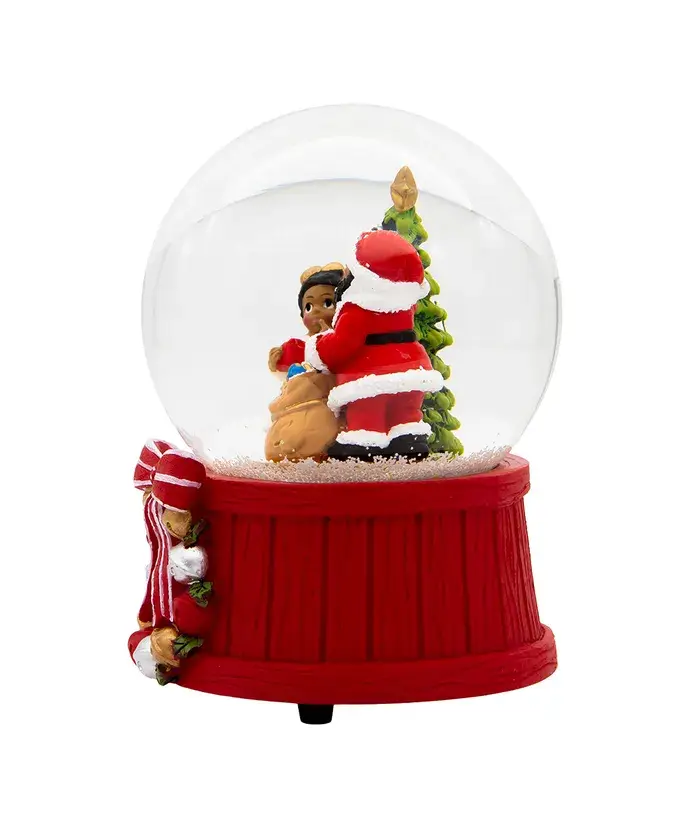 Kurt S. Adler, Inc. - Wholesale Snow Globe - Musical Wind-Up African American Santa Water Globe2