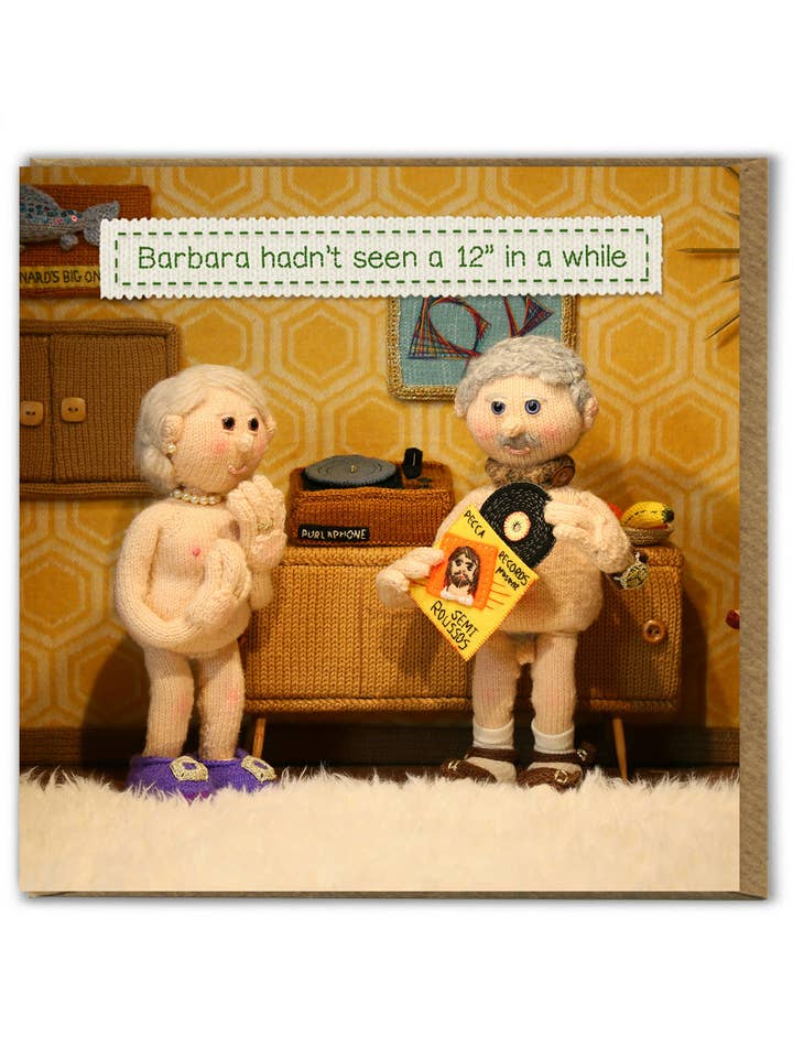 Funny Birthday Card - 12" by Nudinits for wholesale by Brainbox Candy