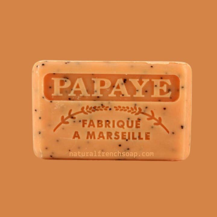 French Soap Wholesale - Wholesale Bar Soap - 125g Papaya Wholesale French Soap
