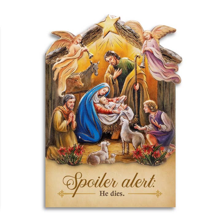 Bad Betty Greeting Co. - Wholesale Christmas Card - Spoiler Alert: He Dies - Irreverent Christmas Card