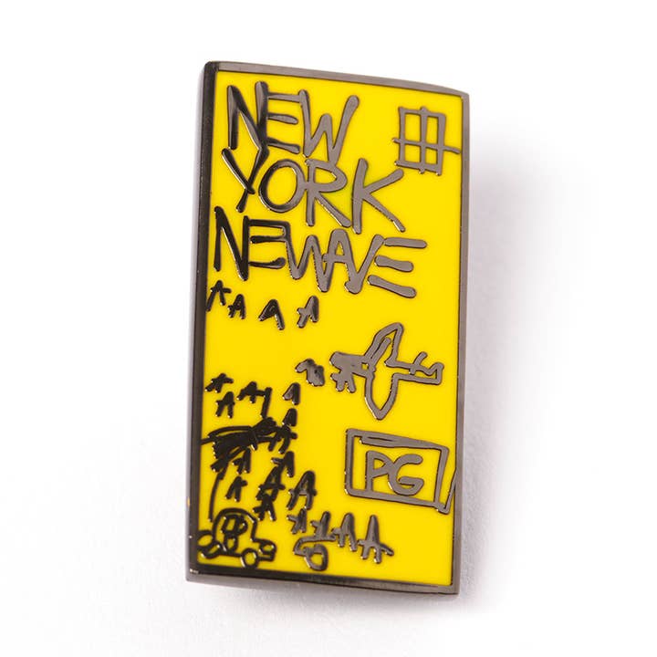 JEAN-MICHEL BASQUIAT - New York New Wave Pin for wholesale by PINTRILL