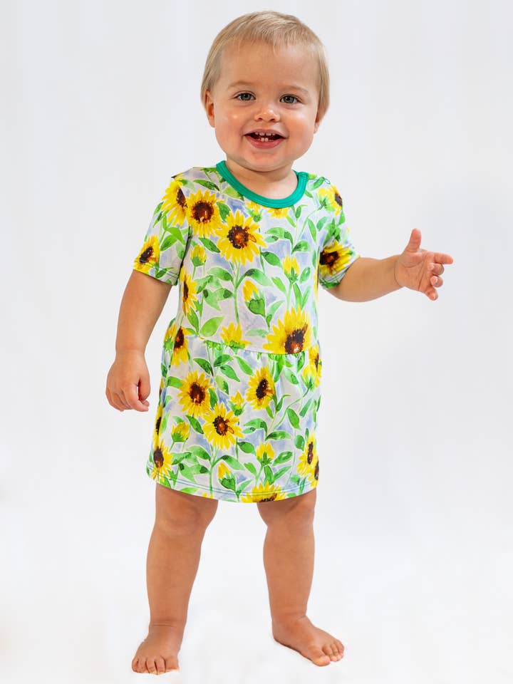 Take My Hand - Wholesale Dress - Baby - Sunflowers Baby Ballerina Dress