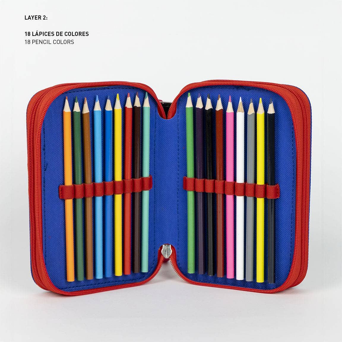 Mastoys, S.L. - Wholesale Pencil Case/Pouch - GIOTTO SPIDERMAN PENCIL CASE WITH ACCESSORIES - 27000012573