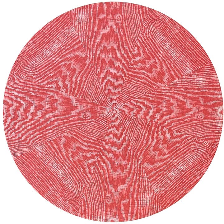 Dækkeserviet, Faux Bois (Crimson) for engroshandel hos Tisch New York