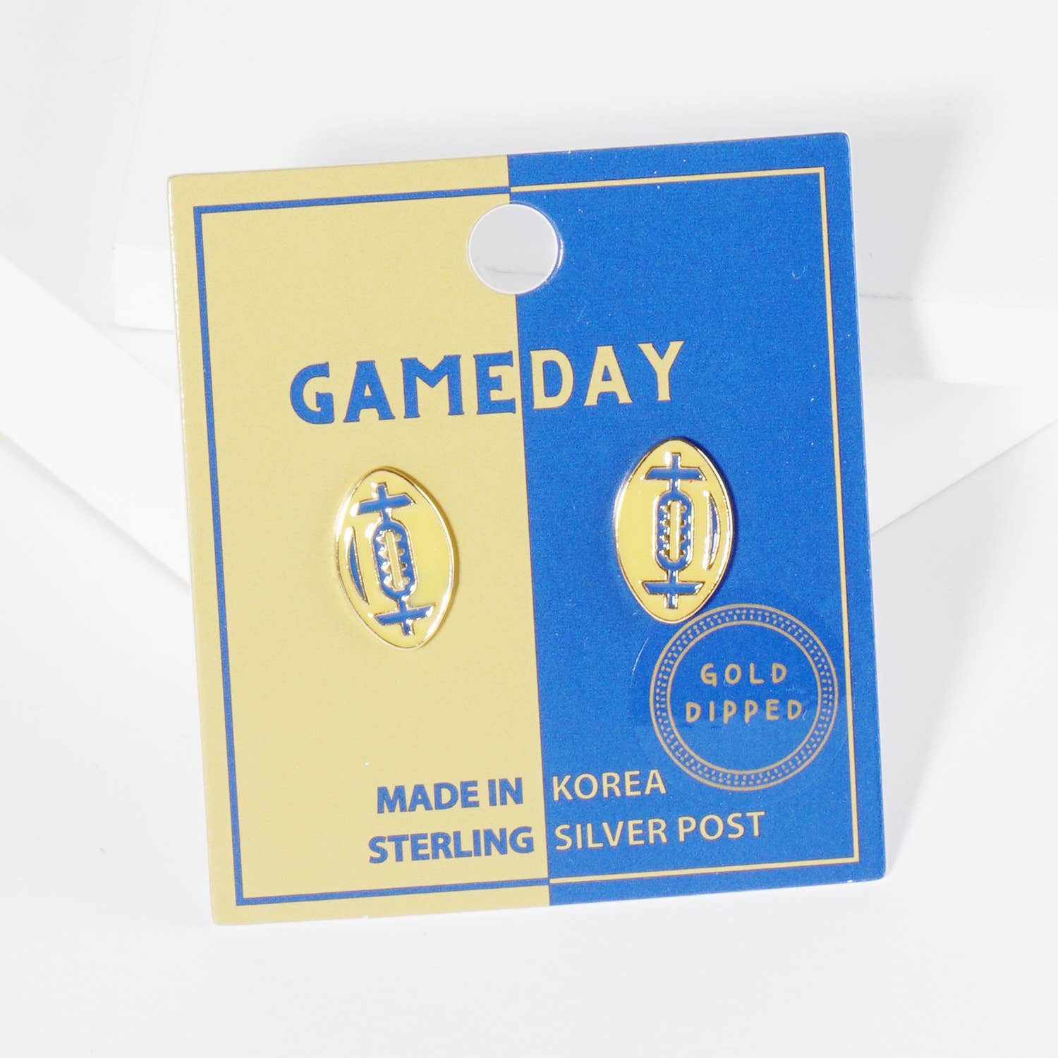 Lou & Co - Wholesale Stud/Post Earrings - Enamel Football Stud Earrings11