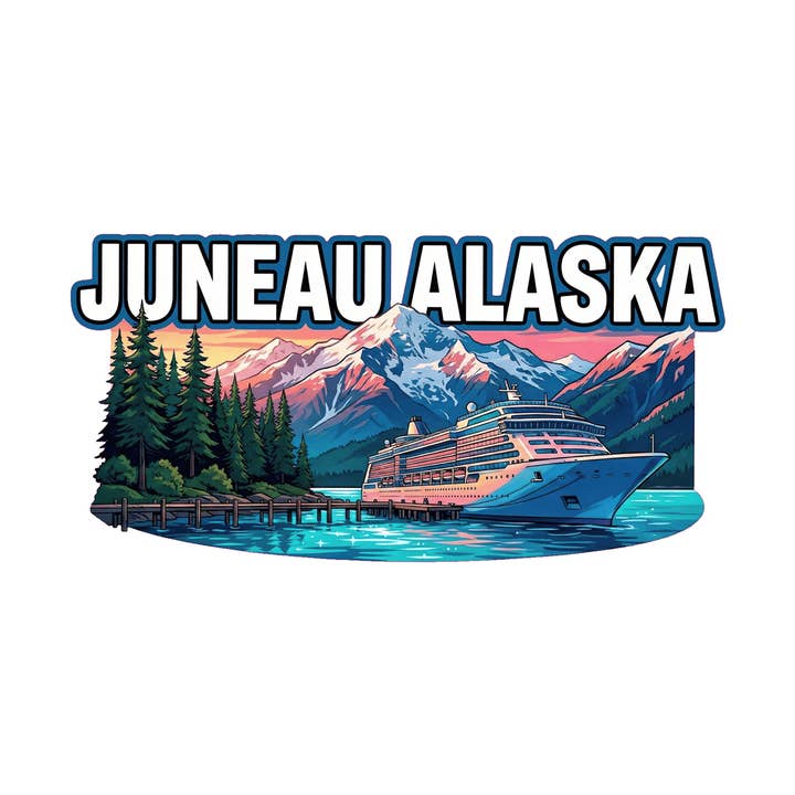 Pegatina de crucero de Juneau, Alaska para venta al por mayor de Sticker Atlas
