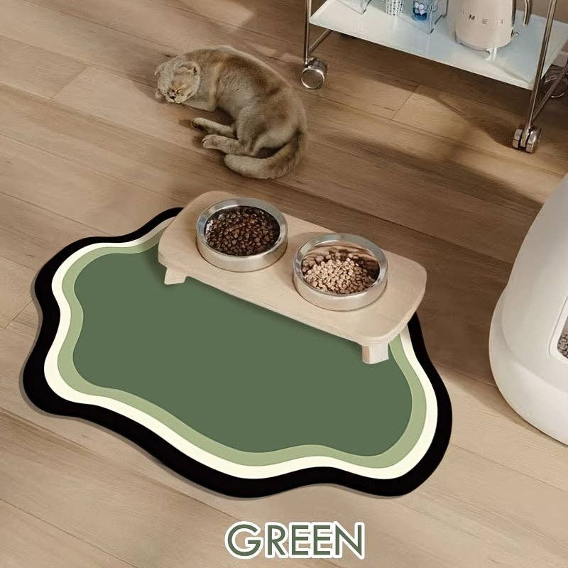 DIYSTORE - Vente Tapis de gamelle – chien - Tapis d'alimentation antidérapant pour chat avec boue de diatomée et caoutchouc - Tapis de nourriture pour animaux de compagnie imperméable, facile à nettoyer, avec une forte adhérence pour chats5