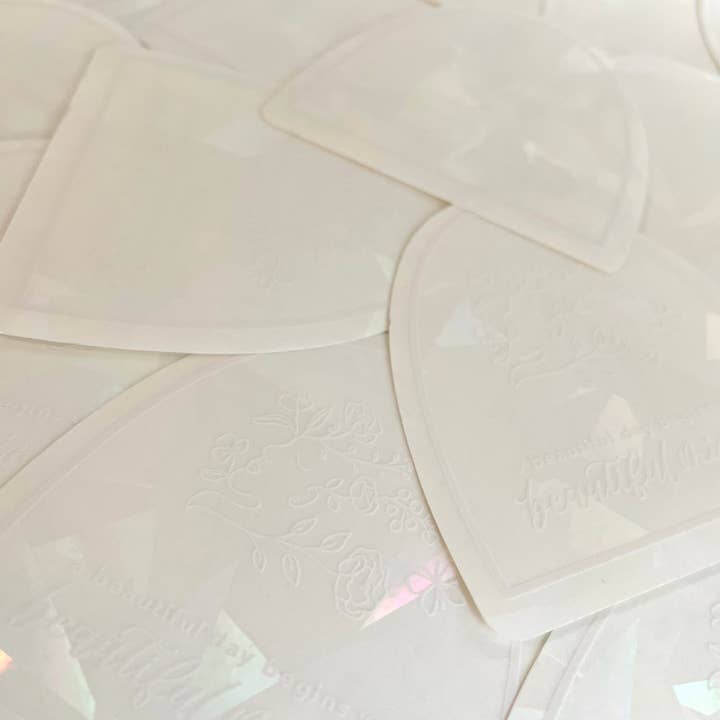 Wildflower Lettering – Suncatcher por atacado – Adesivo Rainbow Suncatcher - Linda mentalidade2