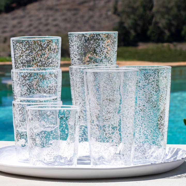 Fizz Bubbles Drinkware Collection, 17 Oz & 24 Oz, Set of 8 for wholesale by Abode Homewares by TarHong