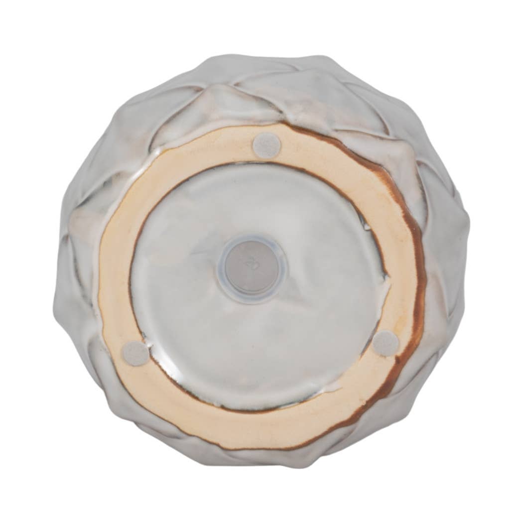 Sagebrook Home - Wholesale Plant Pot - Ceramic Rounded Silhouette Artichoke Planter - White, 5 in.9