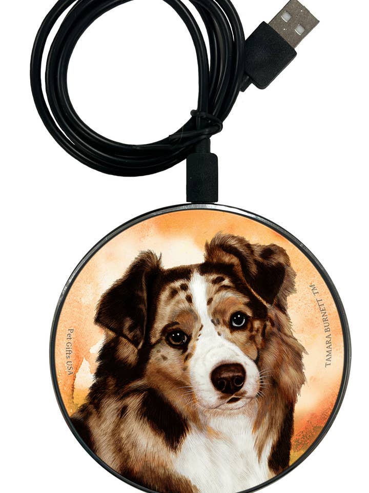 Australian Shepherd Red Merle - Zoomies Phone Charger for wholesale by Pet Gifts USA, LLC