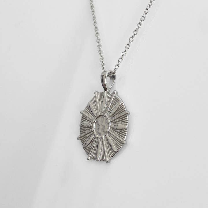 EL&RO Jewellery - Wholesale Pendant/charm necklace - FREESTONE SUN NECKLACE | SILVER4