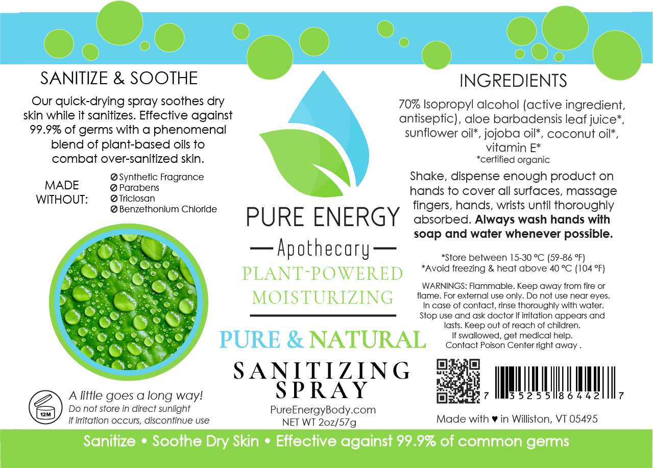 Pure Energy Apothecary - Wholesale Desinfecterende handgel - Handdesinfecterende spray - reisgrootte van 2 oz (ongeparfumeerd)1